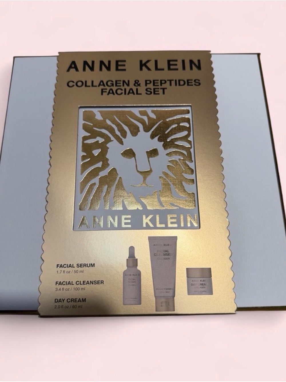 Anne Klein Collagen & Peptides Facial Set - Gold and White